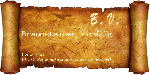 Braunsteiner Virág névjegykártya